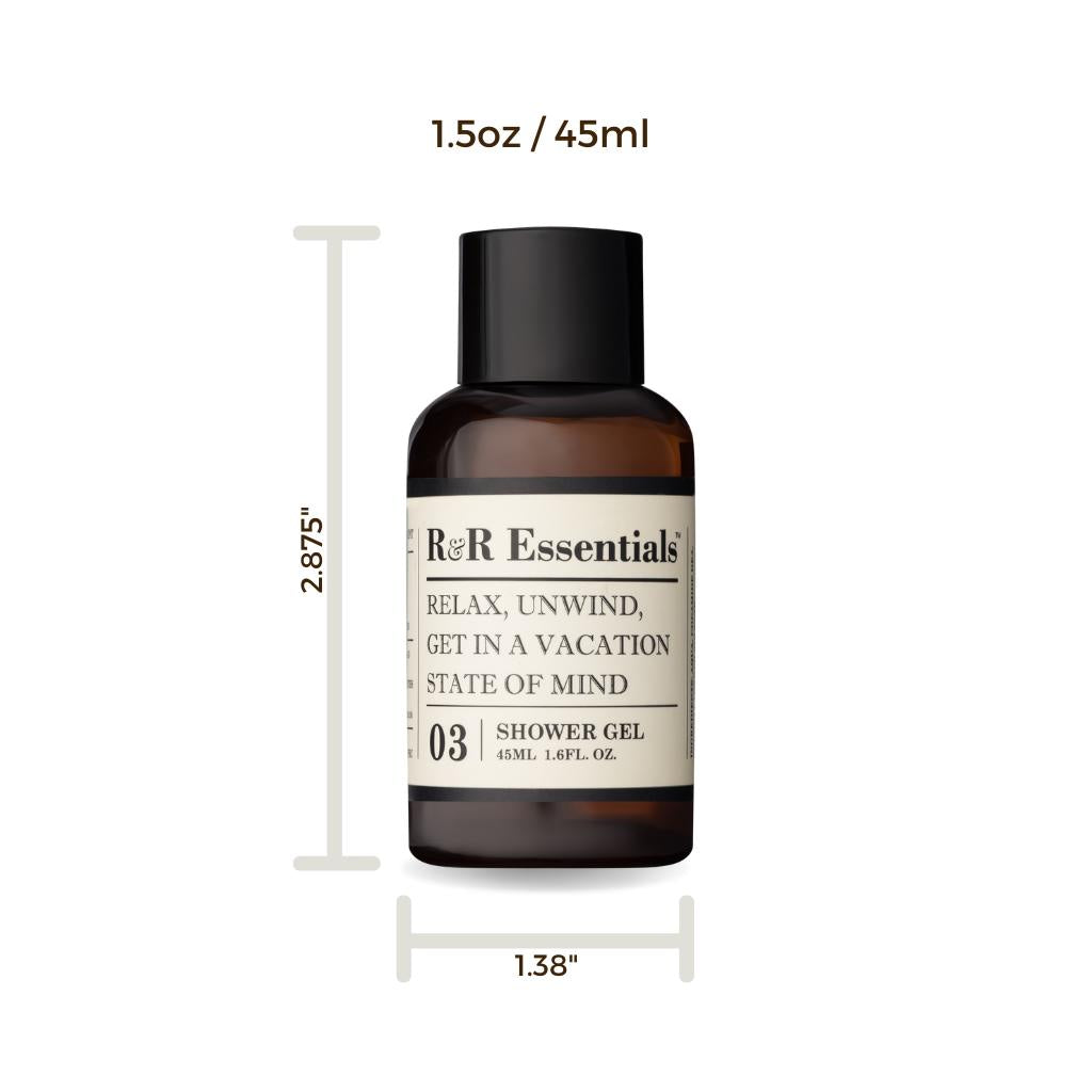 RnR Essentials travel size shower gel