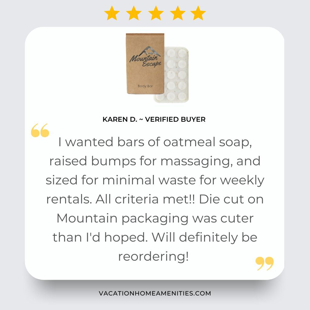 oatmeal massage bar soap Mountain Escape brand