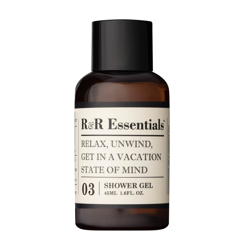 travel size shower gel R&R Essentials
