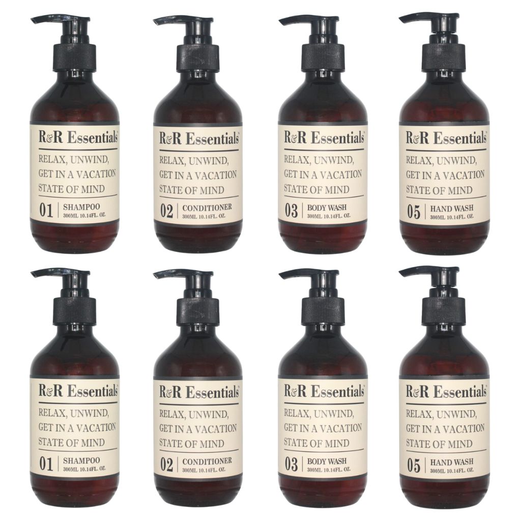 8 Piece refillable toiletries bundle R&amp;R Essentials
