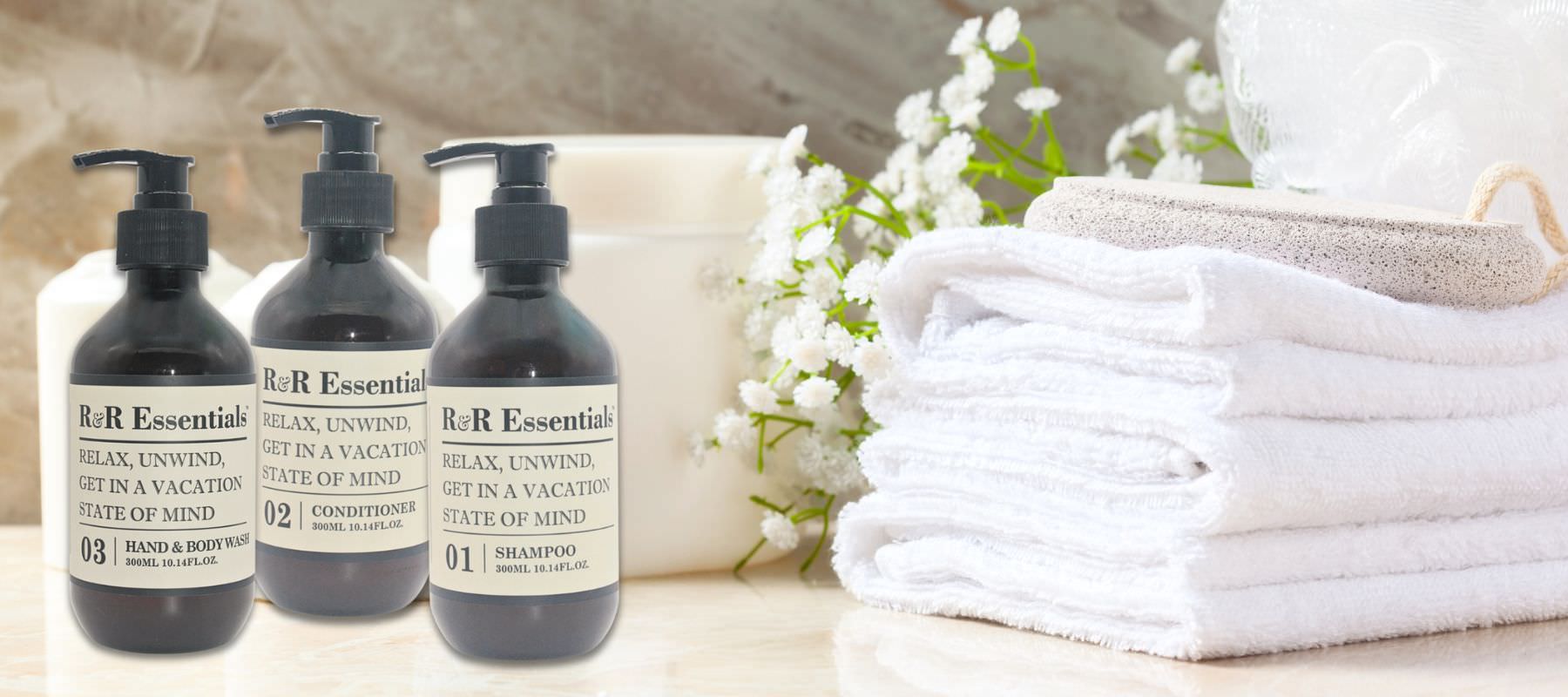 Hospitality Toiletries and small guest soaps for vacation rentals