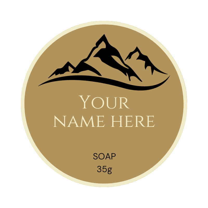 your name here custom mountain label sticker
