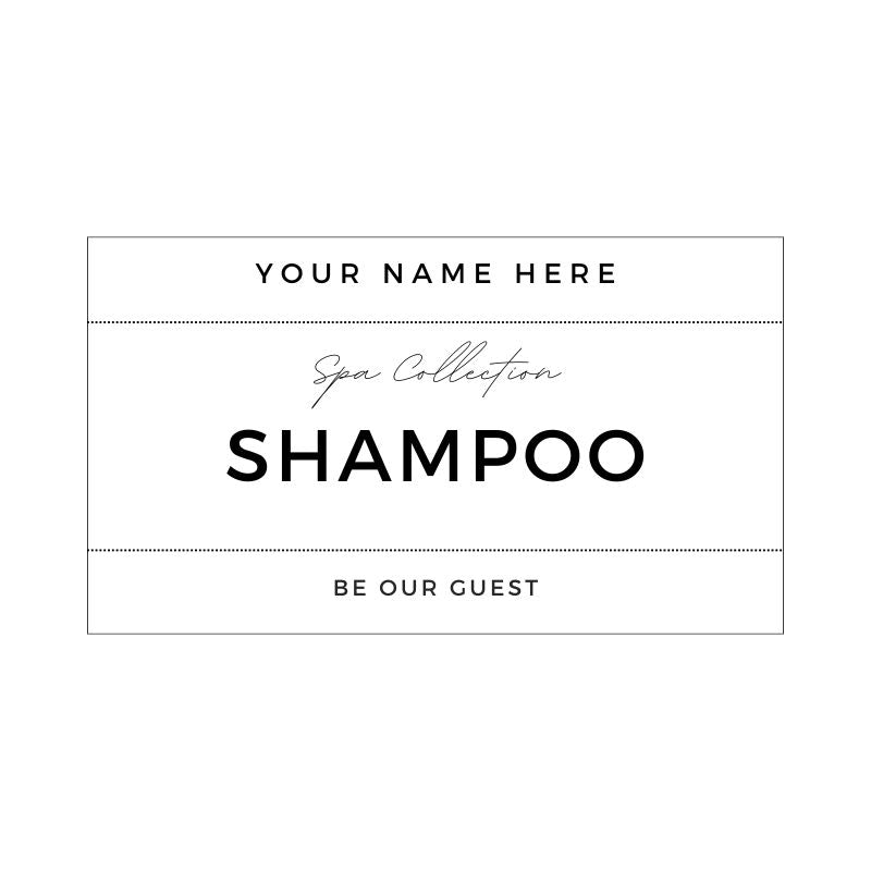personalized shampoo label