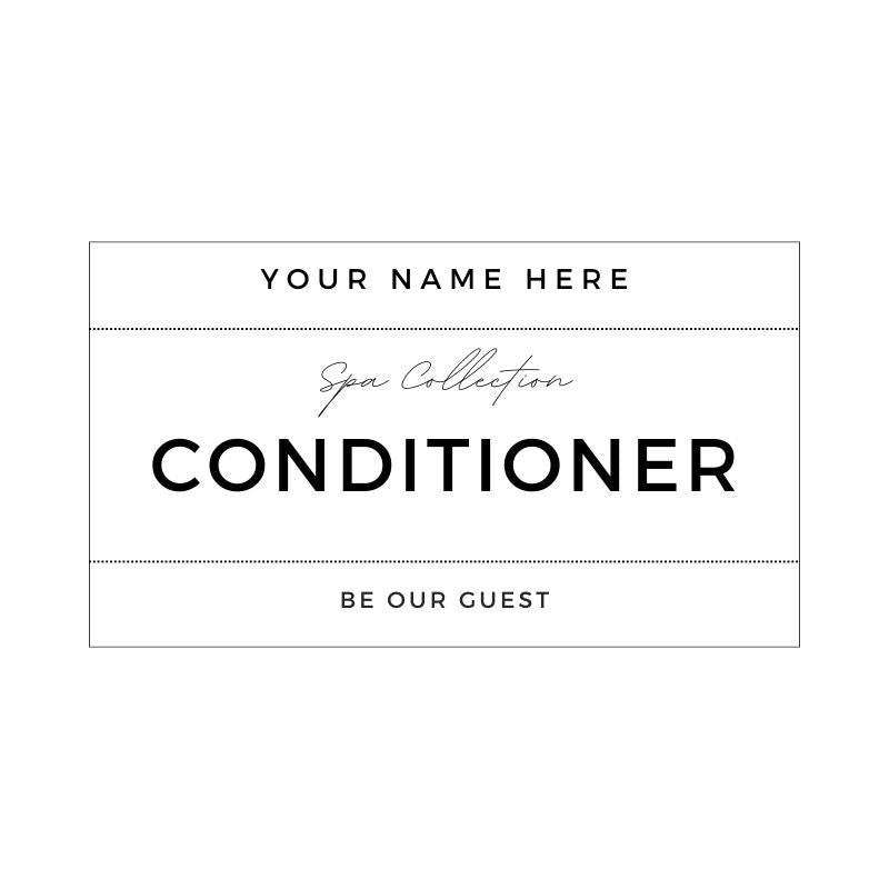 personalized conditioner label