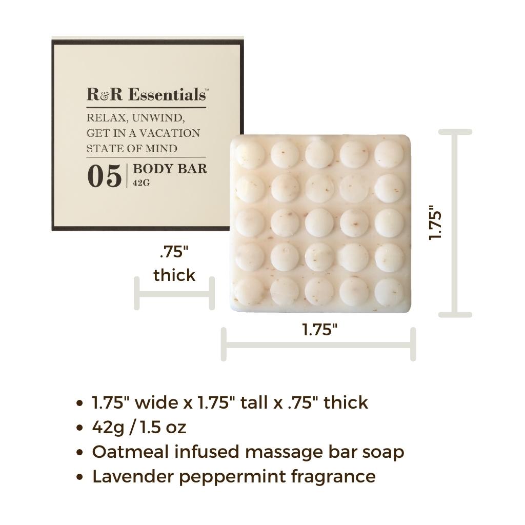 hotel soap massage bars R&R Essentials