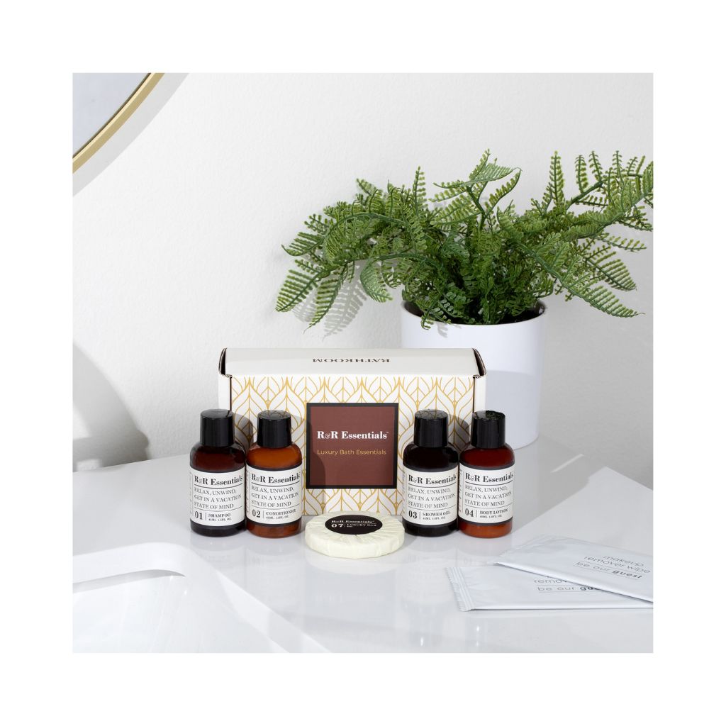 hotel toiletries kit display