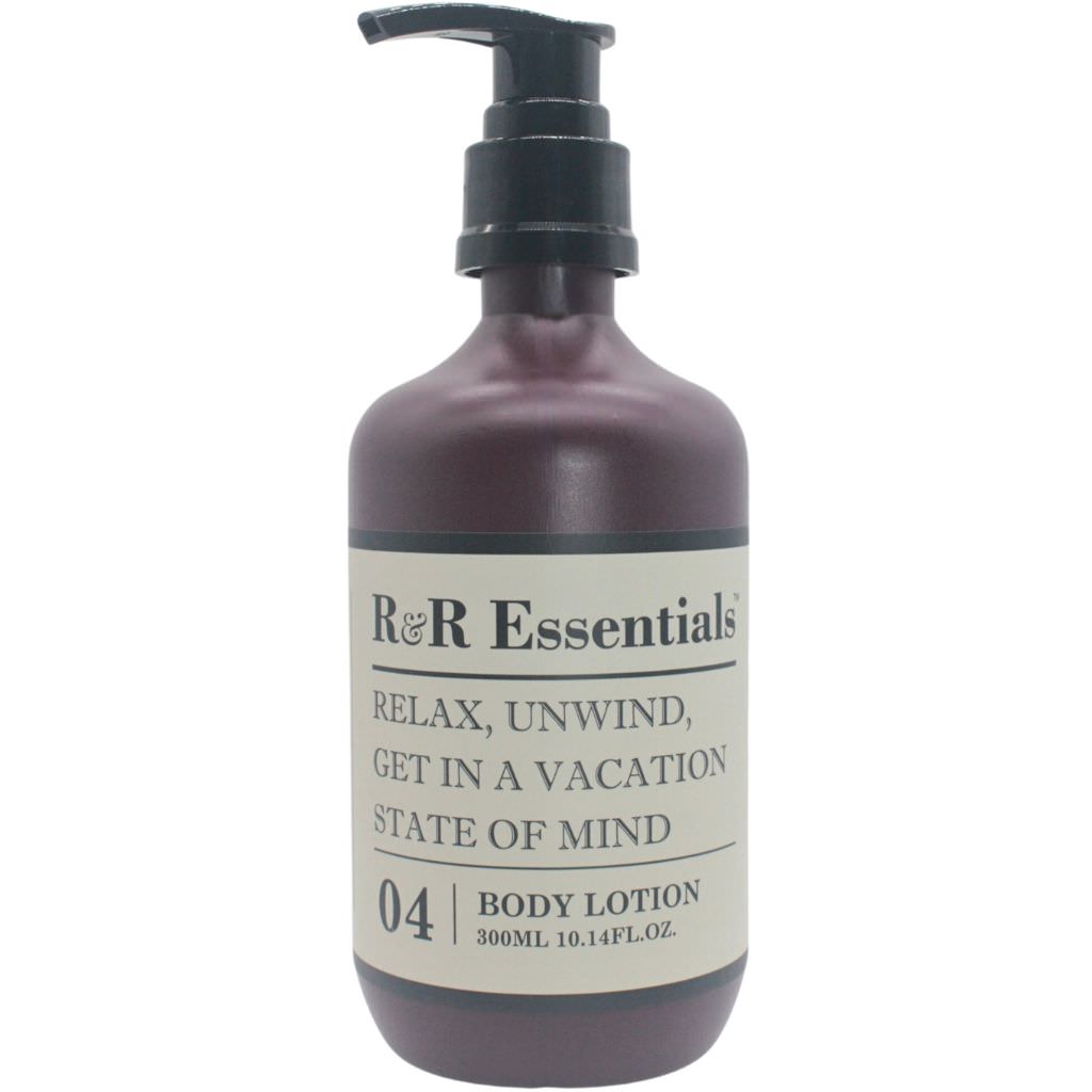 Hotel body lotion in locked pump bottle by R&R Essentials