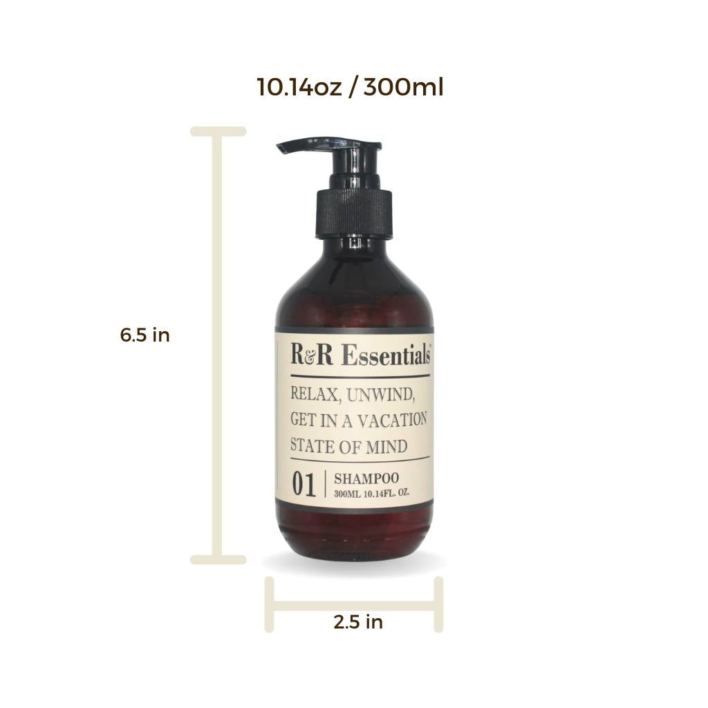 product size R&amp;R Essentials refillable shampoo
