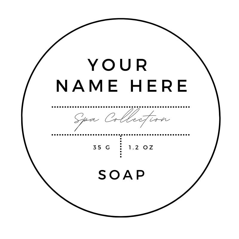 spa sticker for round soaps