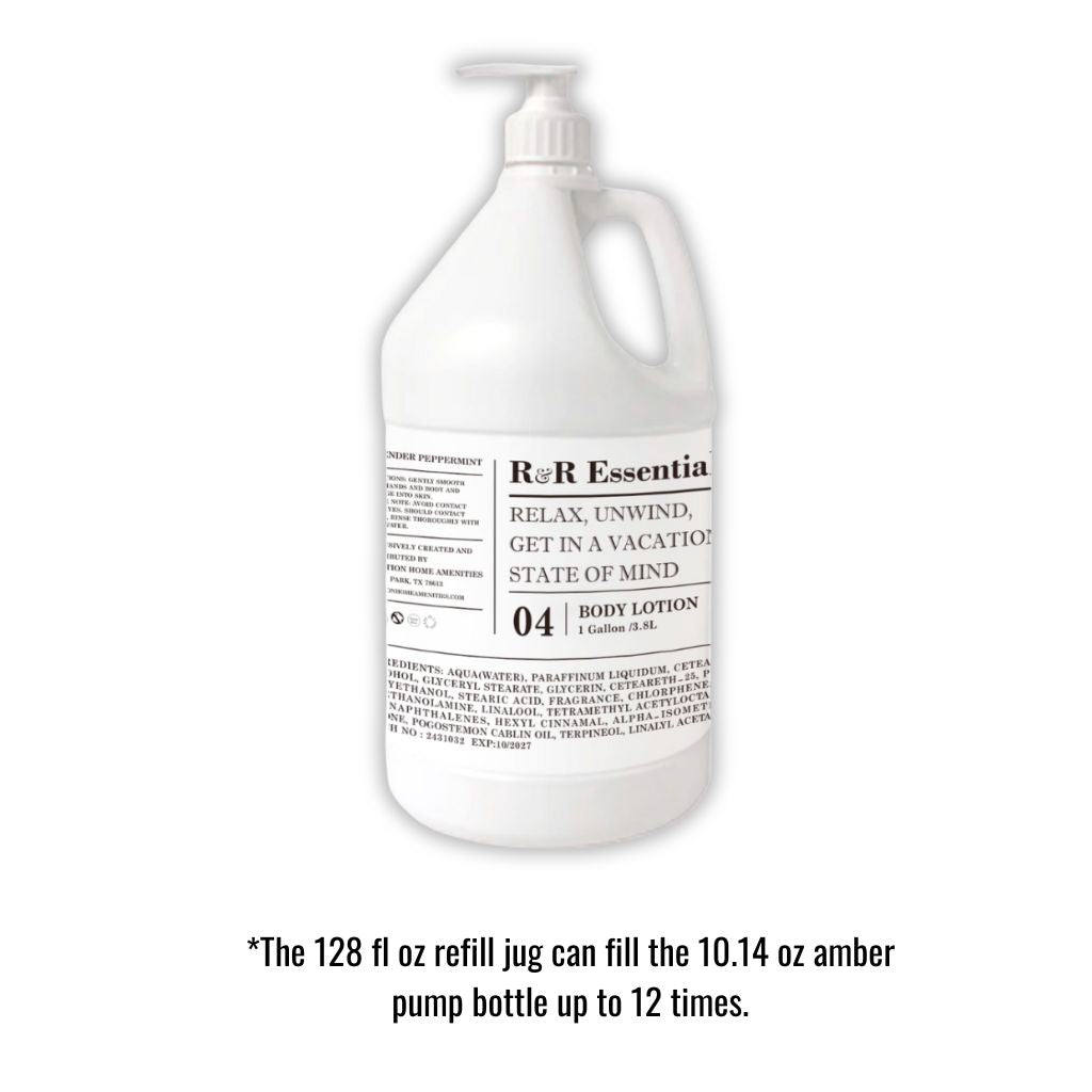 R&R Essentials refillable body lotion bundle