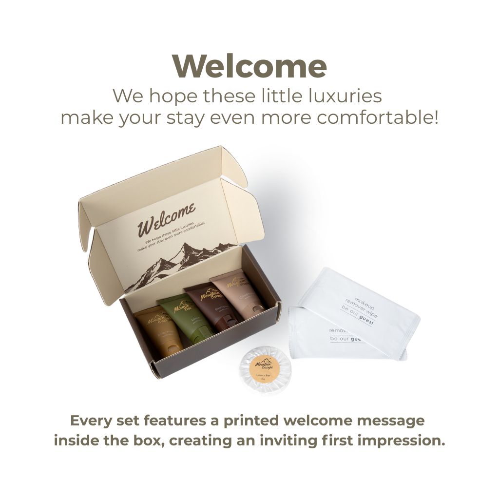 hotel toiletries welcome message