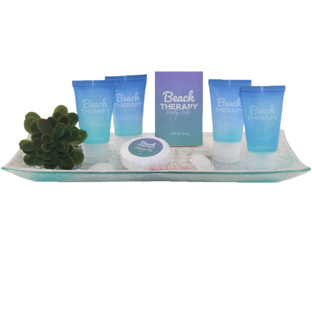 hotel size toiletries and amenities kit by Beach Therapy