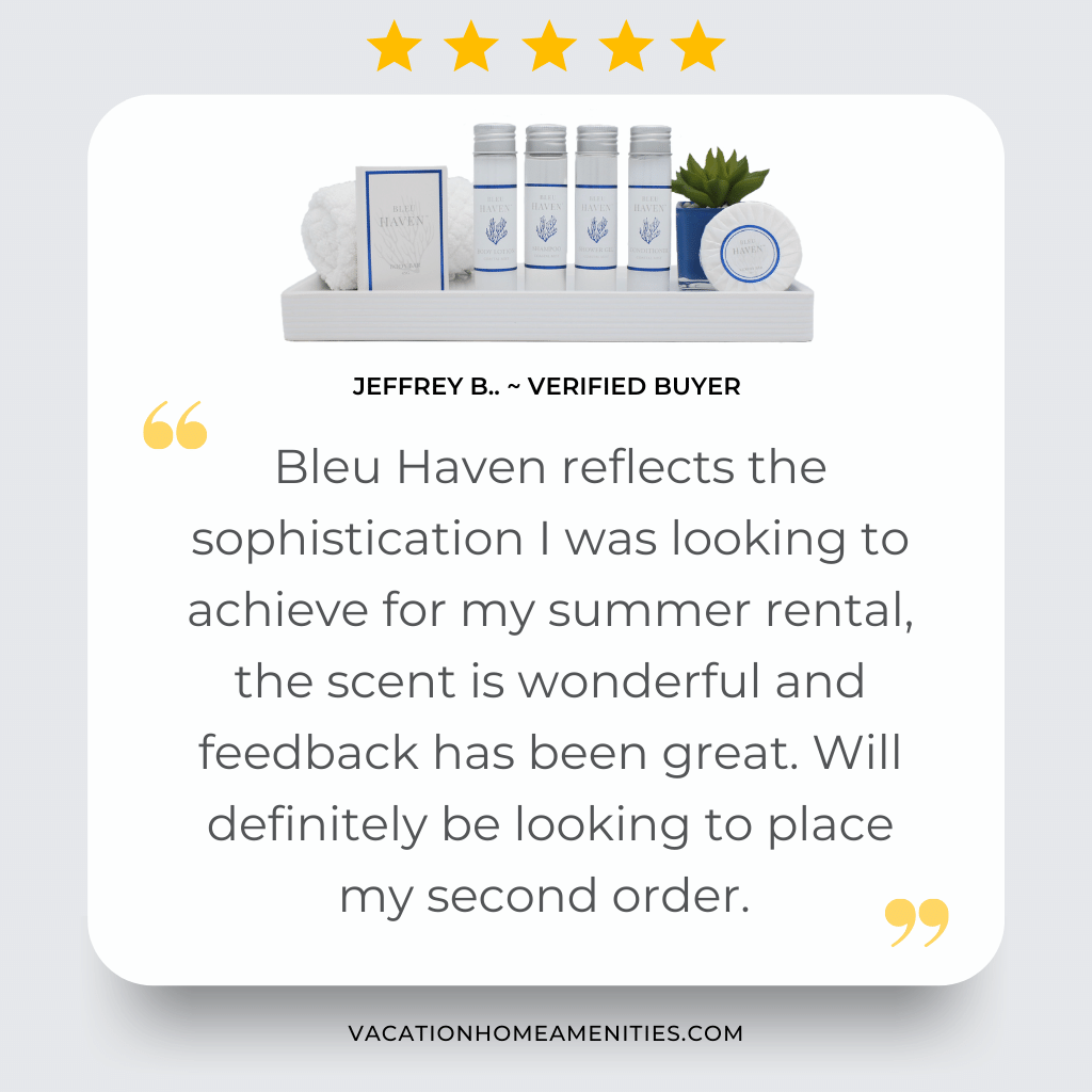 Bleu Haven hotel soaps and amenities kit review