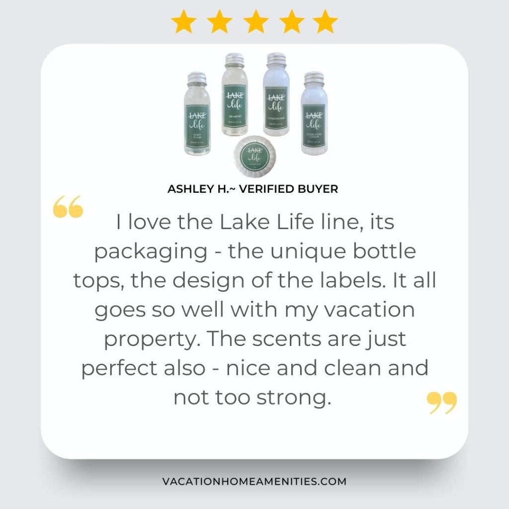 hotel toiletries and amenities sets Lake life