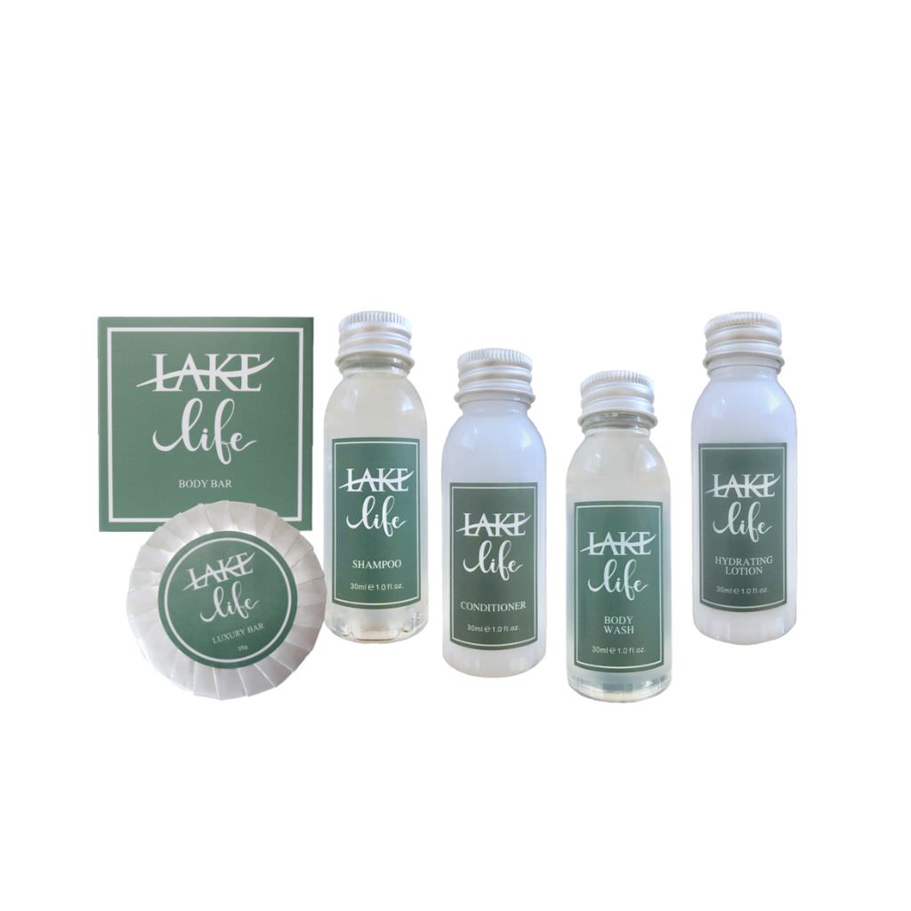 lake life toiletries samples set