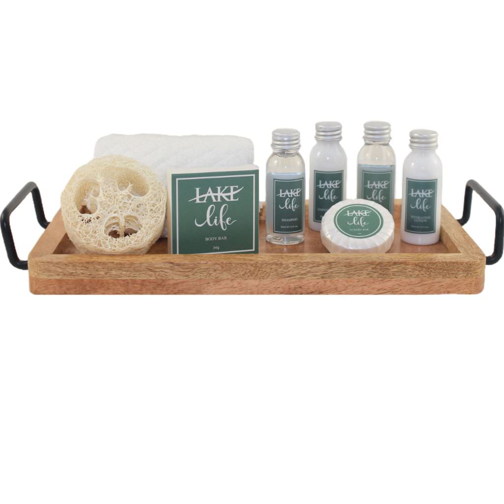 bulk mini soaps and shampoos toiletries kit by Lake Life