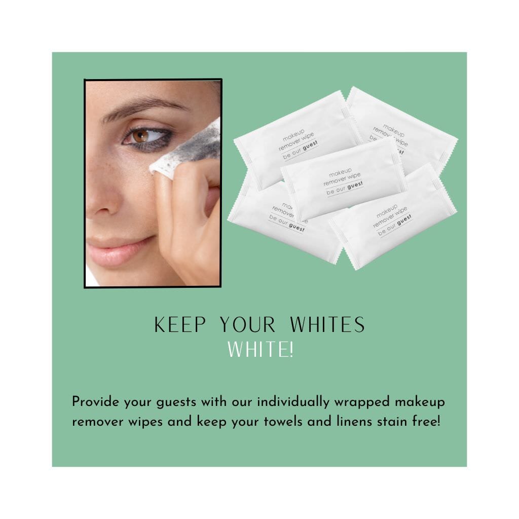 Individually wrapped Makeup Remover Wipes ~ Pack of 100 - Vacation Home Amenities