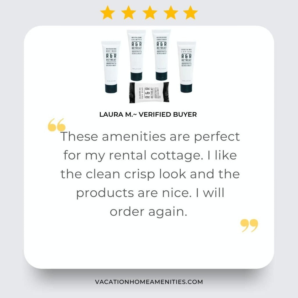 Hotel toiletries and amenities sets for your Retreat