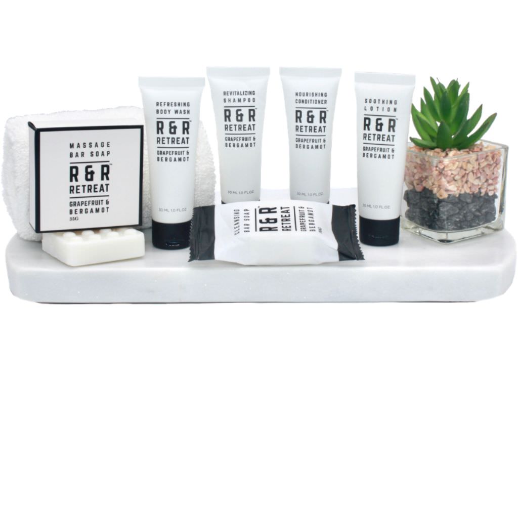 hotel toiletries and amenities kit by Retreat