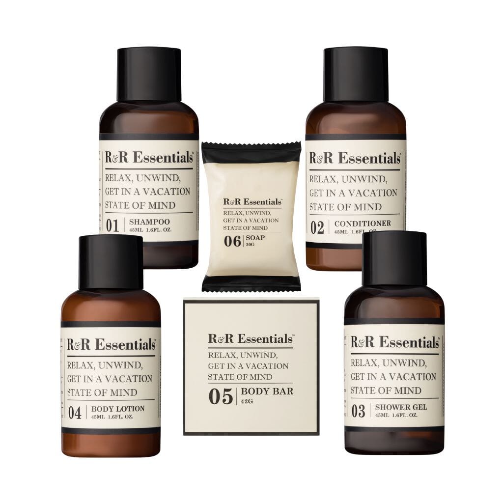 luxury hotel toiletries and soaps for vacation rentals by R and R Essentials