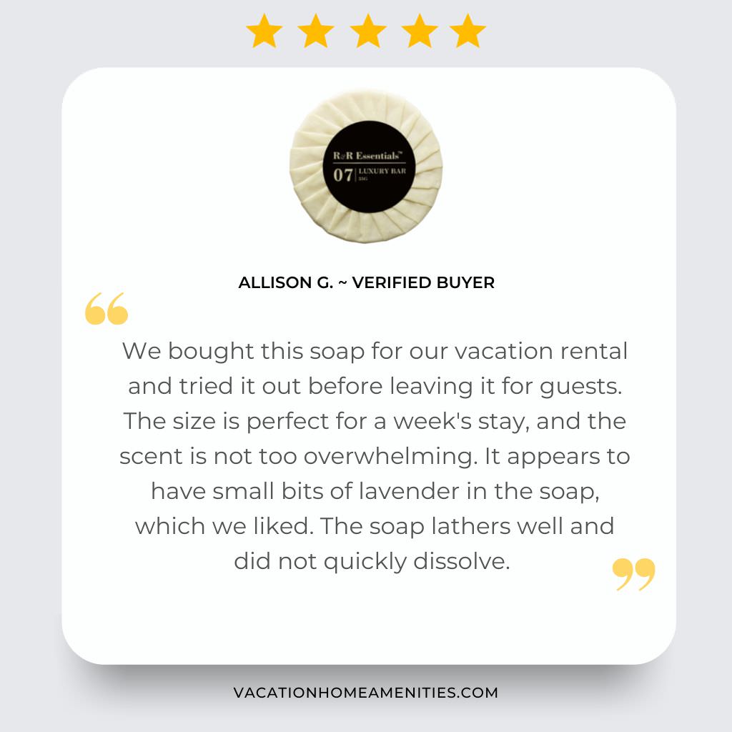 small hotel soap bars R&R Essentials