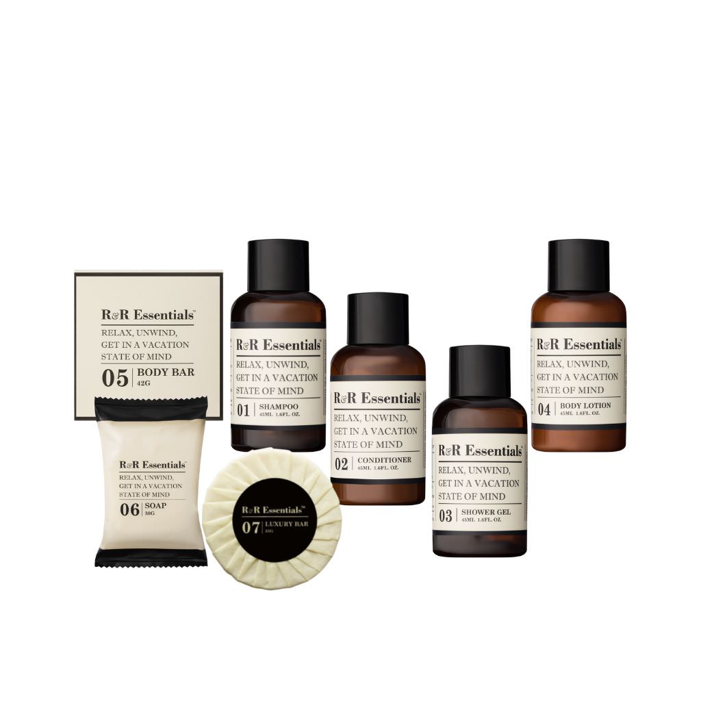 R&amp;R Essentials toiletry sample set