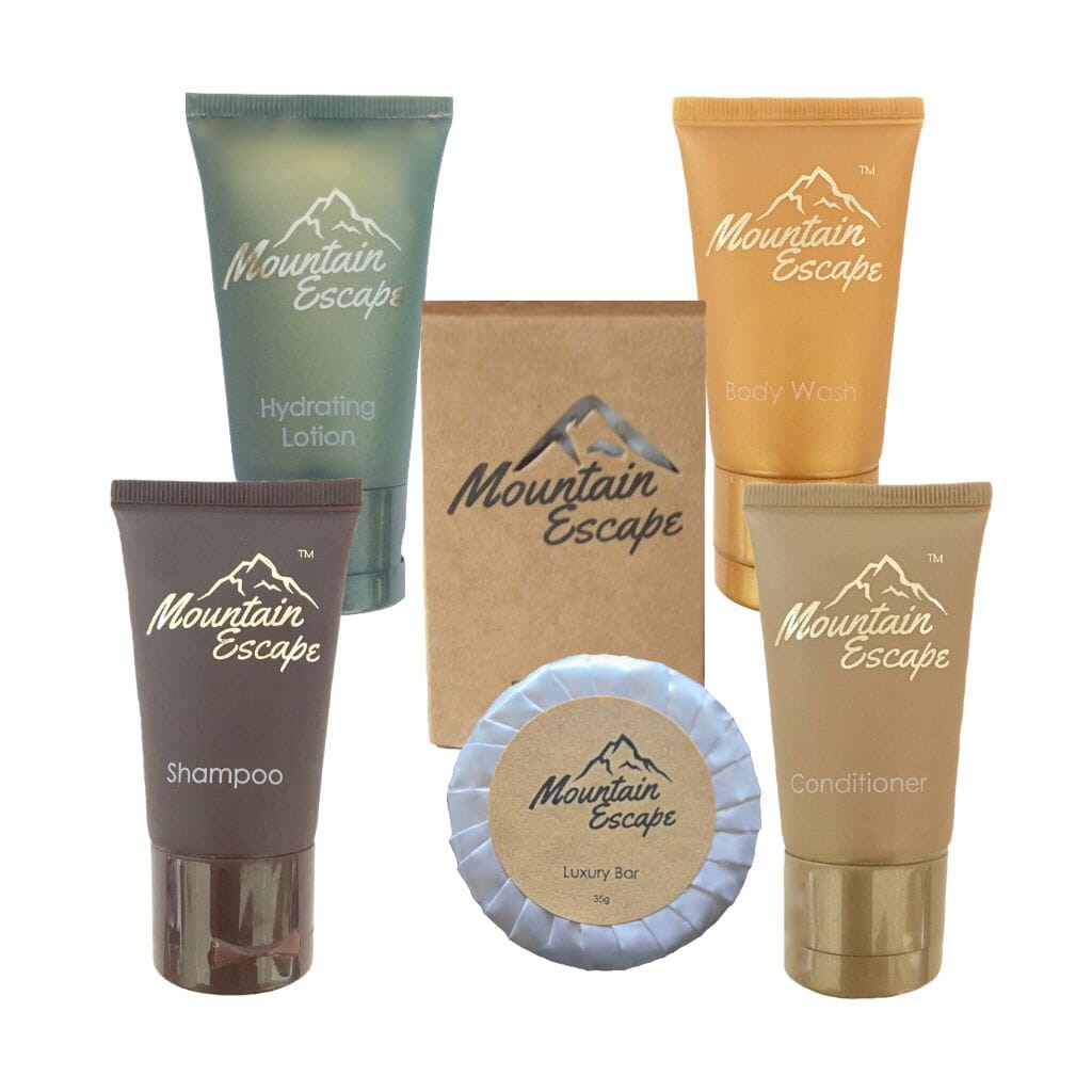 bulk hotel amenities and soaps kit by Mountain Escape