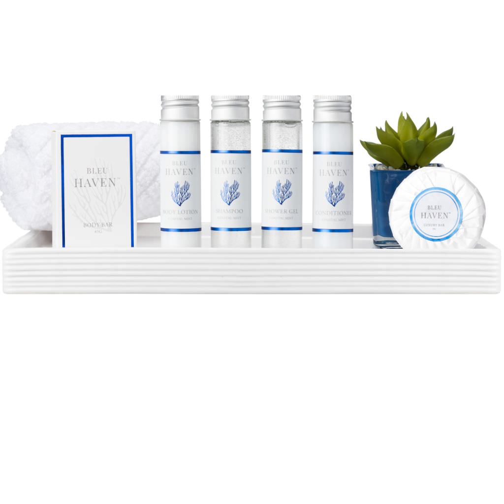 bulk hotel toiletries and soap kit by Bleu Haven