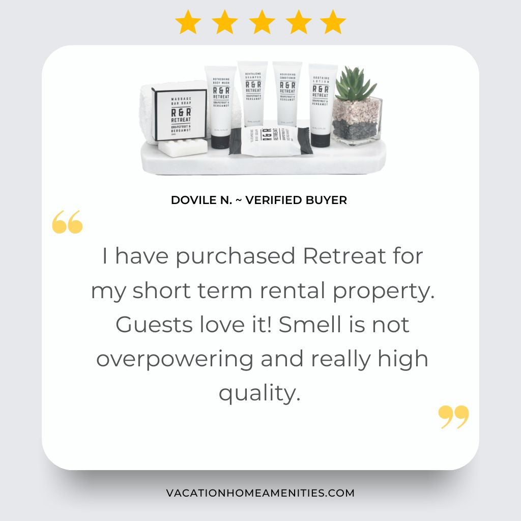 hotel size soaps and amenities kit review for Retreat toiletries
